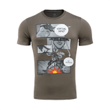 M-Tac T-Shirt Comics Drone Girl med print af FPV-pilot, der styrer drone præcist. Blød bomuldsblanding for komfort og bevægelsesfrihed.