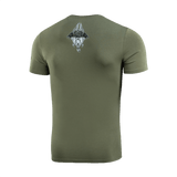 M-Tac T-Shirt Odin i olivengrøn med Odin-motiv fra nordisk mytologi og raven Hugin og Munin, komfortabel bomuldsblanding