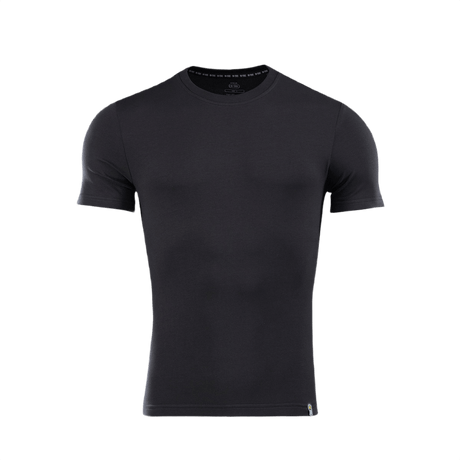 M-Tac T-shirt 93/7 i sort, lavet af 93% bomuld og 7% elastan, ideel til hverdagsbrug og sport, komfortabel og holdbar.