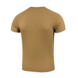 M-Tac T-Shirt Raglan Sweat-Wicking Tactical Summer i beige med raglanærmer, 100% polyester for maksimal komfort og bevægelsesfrihed.