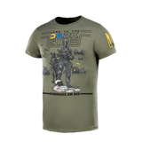 M-Tac T-shirt UA Side i lys oliven med unikt design, komfort, og holdbarhed, lavet af 93% bomuld og 7% elastan med MagnaColours® print.