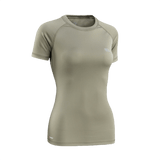 M-Tac T-shirt Ultra Light Polartec Lady i beige, perfekt til træning, lavet af let Power Dry® materiale, hypoallergen og hurtigtørrende.