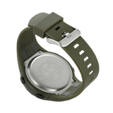 M-Tac Tactical Ur 2166 med stålbagcover, ABS-plastikrem og funktioner som 5ATM vandmodstand og CR2430 batterikode