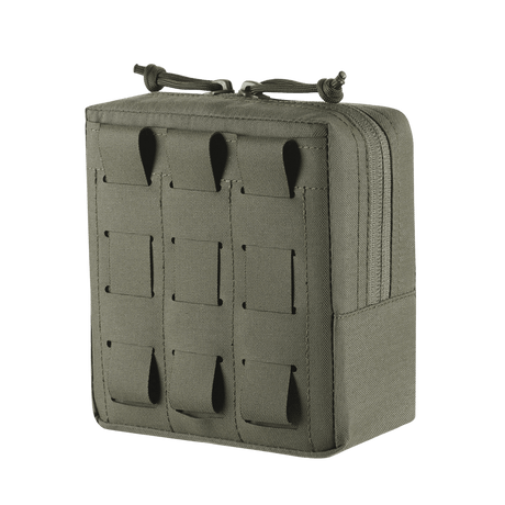 M-Tac Utility Taske Elite Small grå, slidstærk Cordura 500D, MOLLE-kompatibel, ideel til EDC og våbentilbehør, frontpanel med Laser Cut.