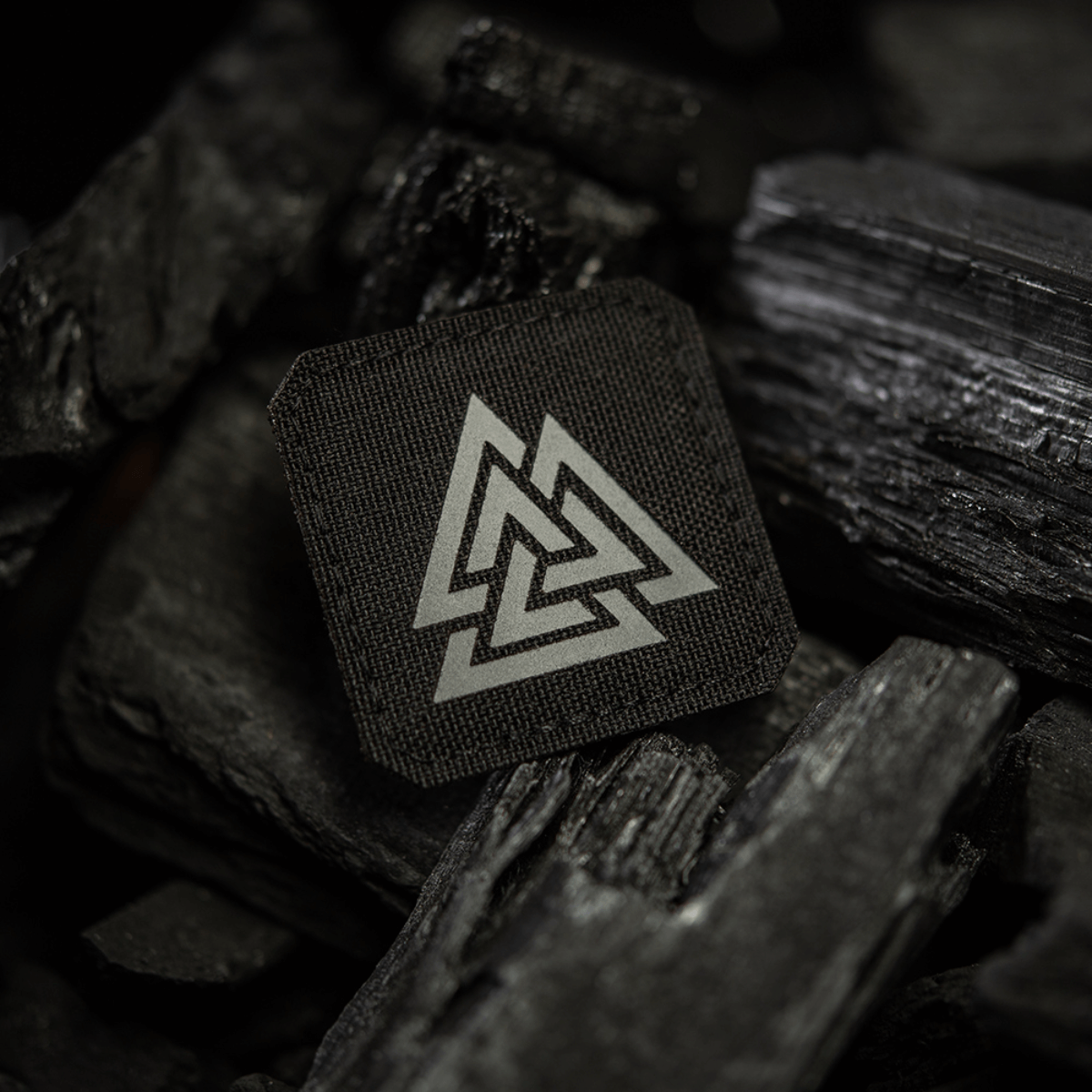 M-Tac Patch Valknut Laser Cut Odin symbol på sort baggrund