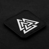 M-Tac Patch Valknut Laser Cut Odin symbol med lyst mønster på sort baggrund