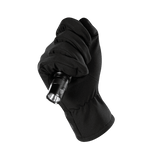 M-Tac Vinterhandsker Soft Shell i sort farve med lommelygte, beskytter mod dårligt vejr, let og funktionel