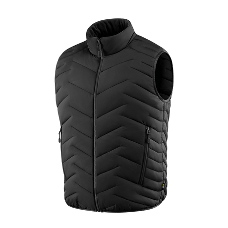 M-Tac Vytyaz Primaloft Vest i sort nylon, ideel til overgangsvejr med høj komfort og varmeisolering.