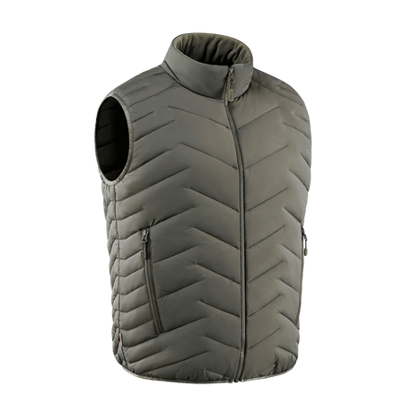 M-Tac Vytyaz Primaloft Vest i grå, let og isolerende, perfekt til overgangsperioder og kolde vejrforhold.