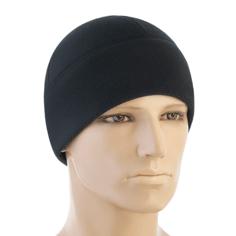 M-Tac Watch Cap Elite Fleece Beanie Hat på mannequin, let og varm hue til taktisk brug og friluftsliv