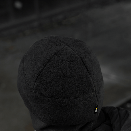 M-Tac Watch Cap Elite Fleece Beanie Hat Slimtex i sort, let og varm hue ideel til koldt vejr, perfekt til taktik og friluftsliv.
