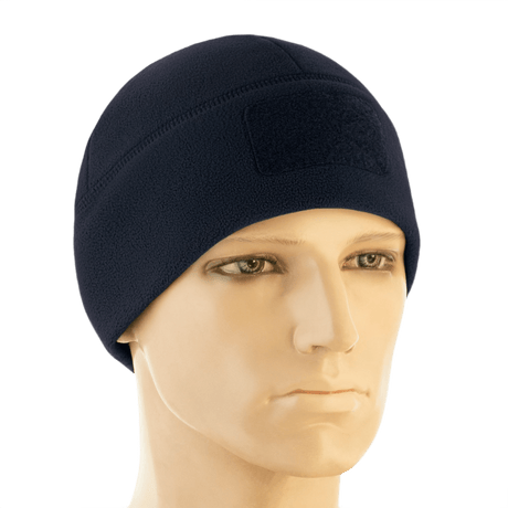 M-Tac Watch Cap Elite Fleece Beanie Hat Velcro til koldt vejr og taktisk brug på mannequin