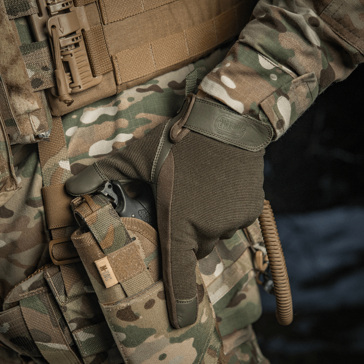 M-Tac Handsker Police - taktisk handske i brug til politi og sikkerhedsarbejde, syntetiske materialer, læder og velcro for optimal pasform.