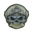M-Tac Patch Emoji #5 i PVC med 3D-effekt og Velcro; sjov moralepatch til tøj og udstyr, 6.5 x 6.5 cm