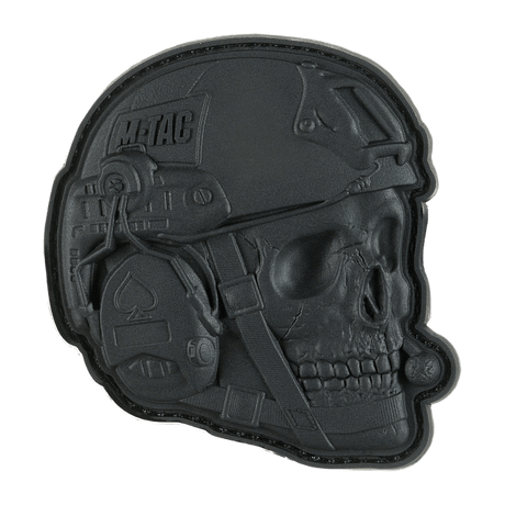 M-Tac Patch Operator 3D PVC med realistisk kraniedesign og Velcro til tøj og taktisk udstyr, 6 x 7 cm, PVC materiale