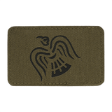 M-Tac Patch Ravneflag Laser Cut med sort ravn, lavet af Cordura 500D, til uniform eller taktisk taske, fastgøres med velcro.