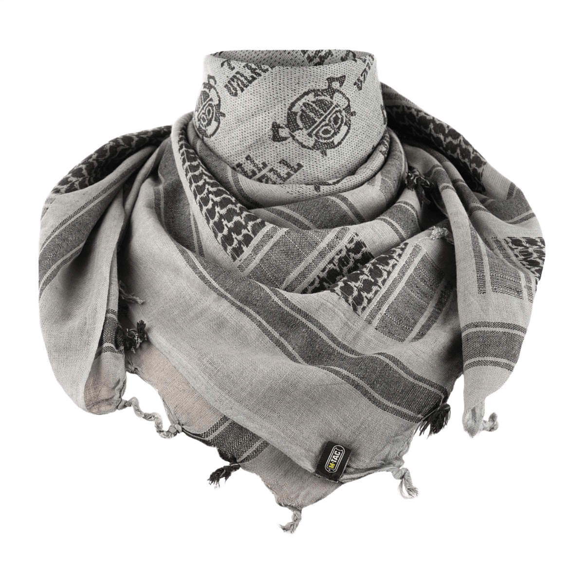 M-Tac Shemagh Tørklæde Til Valhall, taktisk bomuldstørklæde 105x105 cm, beskytter mod sol, sand og vind, inspireret af norske soldaters motto.