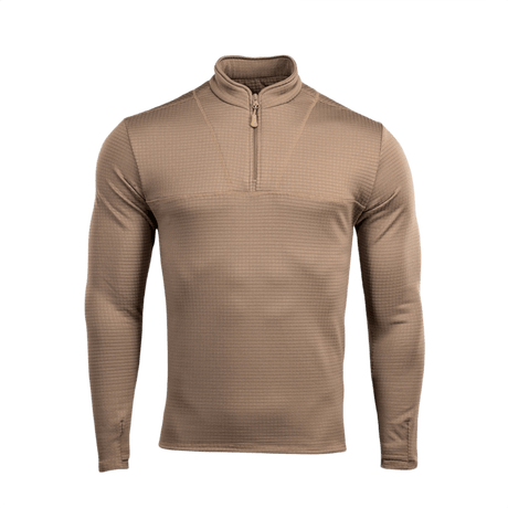M-Tac Thermal Fleece Trøje Delta Level 2 i sandfarve med YKK-lynlås, designet til kolde og barske klimaer.