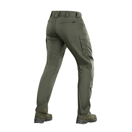 M-Tac Taktiske Bukser Patriot Gen. II Flex i grøn farve, egnet til træning, skydning og hverdag med praktiske sidelommer.