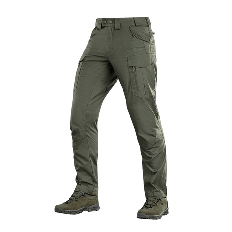 M-Tac Taktiske Bukser Patriot Gen. II Flex i letvægts rip-stop stof med praktiske forlomme og forstærkede indsatser.