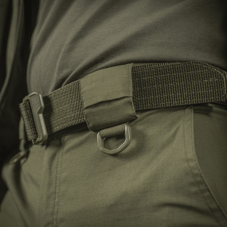 M-Tac Taktiske Bukser Aggressor Gen. II Flex, tæt skud af bælteof lukning