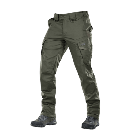 M-Tac Taktiske Bukser Aggressor Gen. II Flex til udendørs aktiviteter og hverdag, lavet af slidstærkt rip-stop stof med Teflon-belægning.
