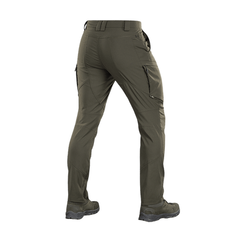 M-Tac Bukser Sahara Flex Light i olivenfarve, designet til komfort og åndbarhed, ideel til sommerbrug med fleksible og slidstærke materialer.
