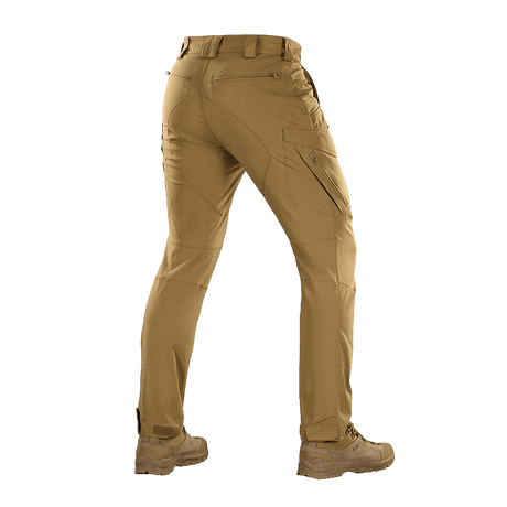 M-Tac Bukser Aggressor Summer Flex i lysebrun, lavet af let Rip-Stop nylon, ideel til komfort og åndbarhed i varmt vejr.