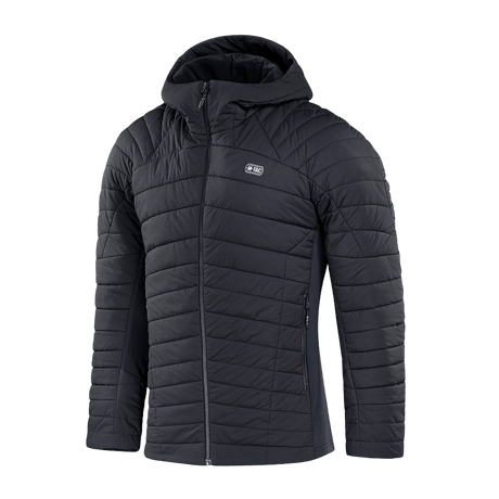 M-Tac Jarl Jakke i sort med Toray nylon og G-Loft isolering, perfekt til mellemsæsonens beskyttelse mod kulde og vind.