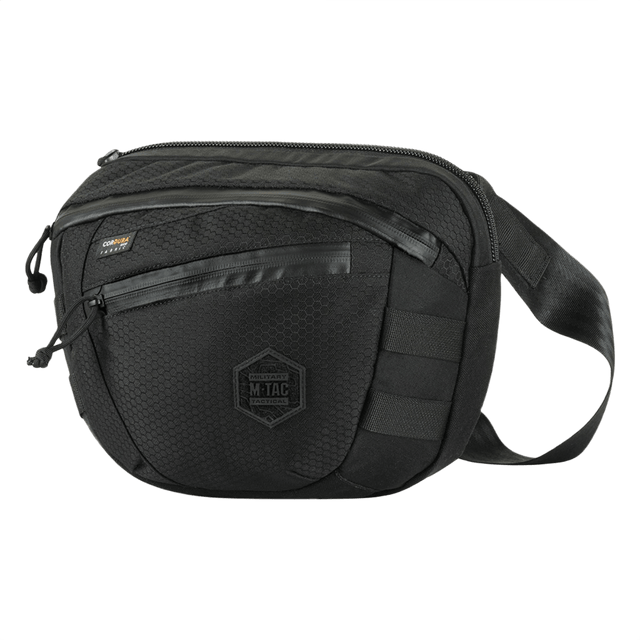 M-Tac Sphaera Hex Hardsling Bag Large Elite i sort med justerbar rem og rummeligt design til opbevaring.
