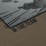M-Tac T-Shirt Comics Drone Girl med kreativt comic-print, hylder ukrainske droneoperatører, detaljeret visning af M-Tac Team grafikken.