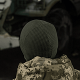 M-Tac Rip-Stop Fleece Hjelmliner set bagfra, varm og let design, slidstærk fleece ideel til køligt vejr, passer under hjelm eller hætte.