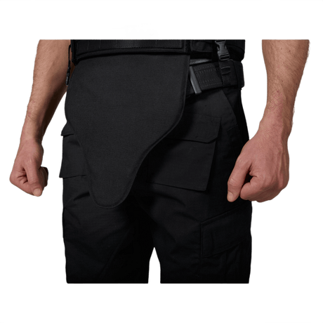Anorak Niobium® Groin Protector I fastgjort til sort vest til beskyttelse mod skydevåben og spidse våben