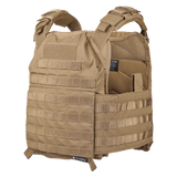 Elite Armor Plate Carrier i khaki set forfra i vinkel