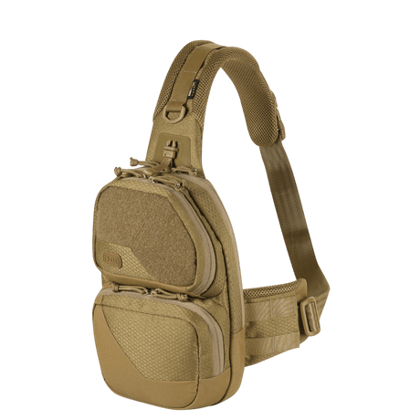 M-Tac Buckler Taske Elite Hex med to lommer i sort, Hex-Cordura med Cordura 500D-tilsætninger og MOLLE-system.