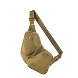 M-Tac Bat Wing Taske Elite Hex i Cordura 500D med sikkerhedsmekanisme og YKK lynlåse, designet til slidstyrke og funktionalitet.