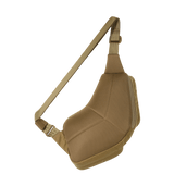 M-Tac Bat Wing Taske Elite Hex i brun, lavet af holdbart Cordura-materiale med YKK lynlåse, set fra siden.