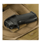 M-Tac Buckler Taske Elite Hex med skjult bærefunktion og MOLLE-system i Hex-Cordura materiale. Ideel til sikker opbevaring af våben.