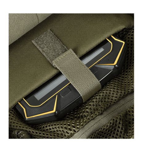 M-Tac Buckler Taske Elite Hex indvendig lommedesign med MOLLE-system og skjult opbevaringsfunktion, fremstillet i Hex-Cordura materiale.